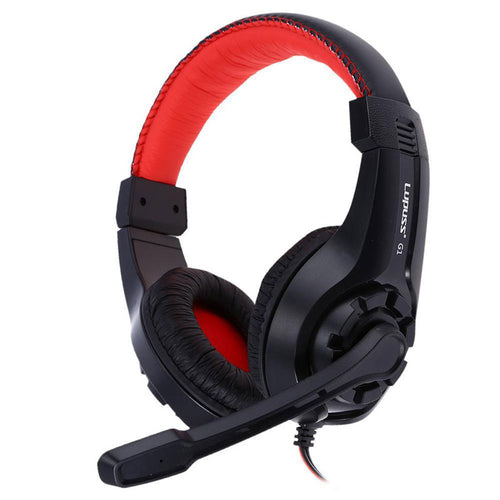 Lupuss G1 Wired Headphones with Microphone Adjustable Over Ear Gaming Headsets