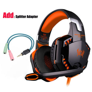 Led 3.5mm Earphone Gaming Headset With Microphone Mic Gamer PC PS4 Game Stereo Gaming Headphone